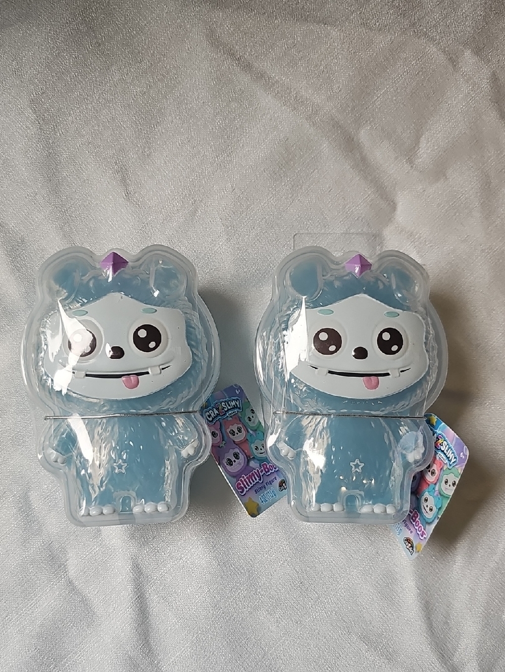 Cra-Z-Slimy Slimy-Boos Blue Slimy Figures 4 Ounces Lot of 2 New
